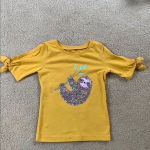 Girls size 4 Sequined Sloth Shirt